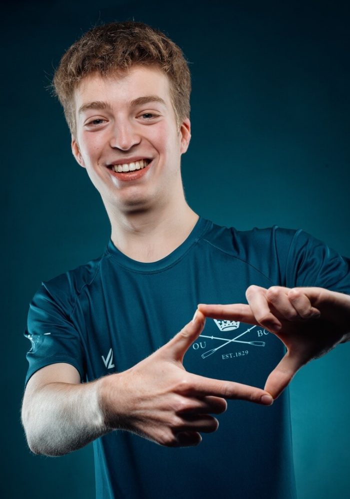 OUBC athlete in dark blue top