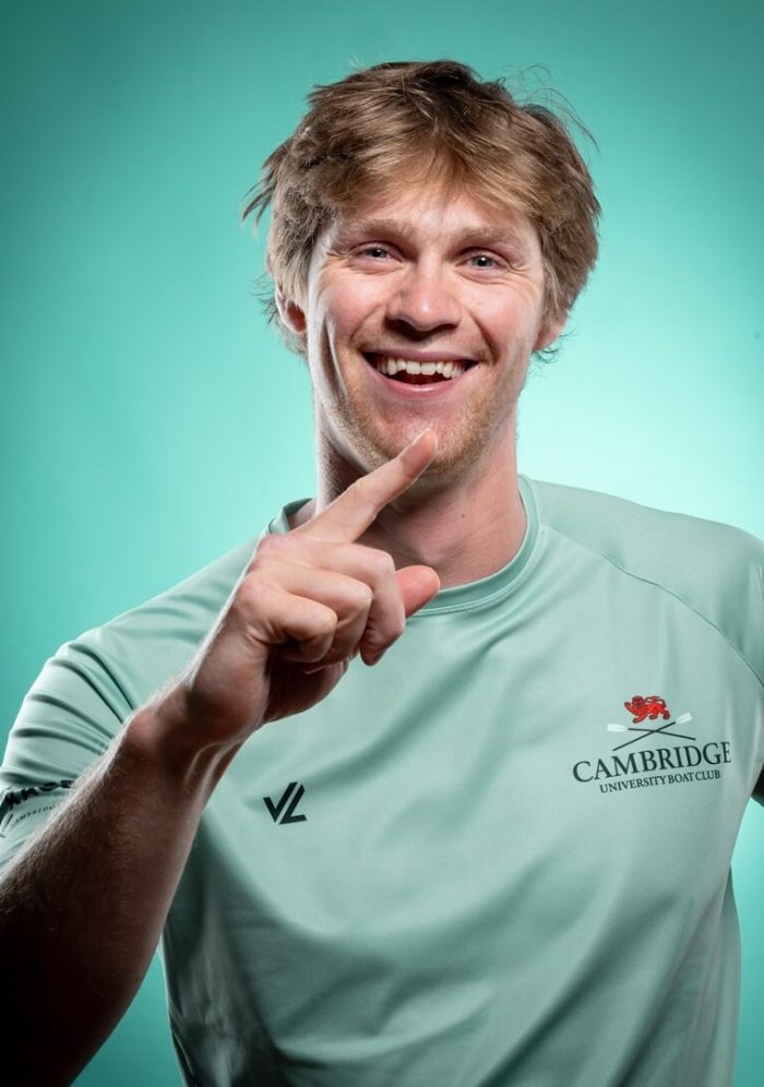 CUBC athlete in light blue top having fun