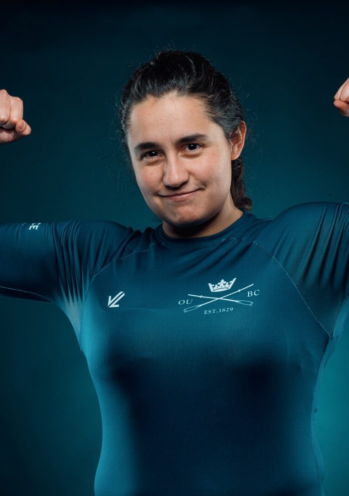 OUBC athlete in dark blue top